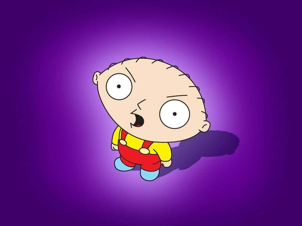 Cute Stewie Griffin Indigo Background Wallpaper