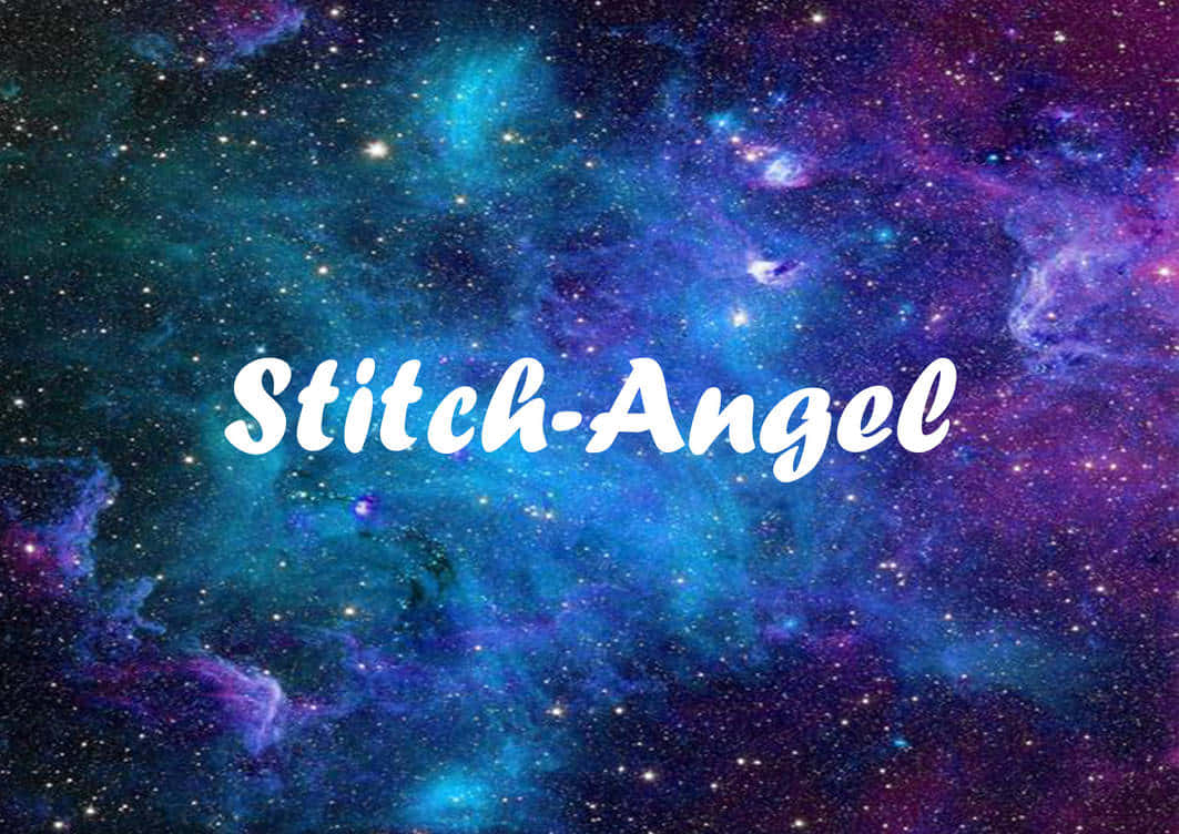 Cute Stitch And Angel Simple Galaxy Wallpaper