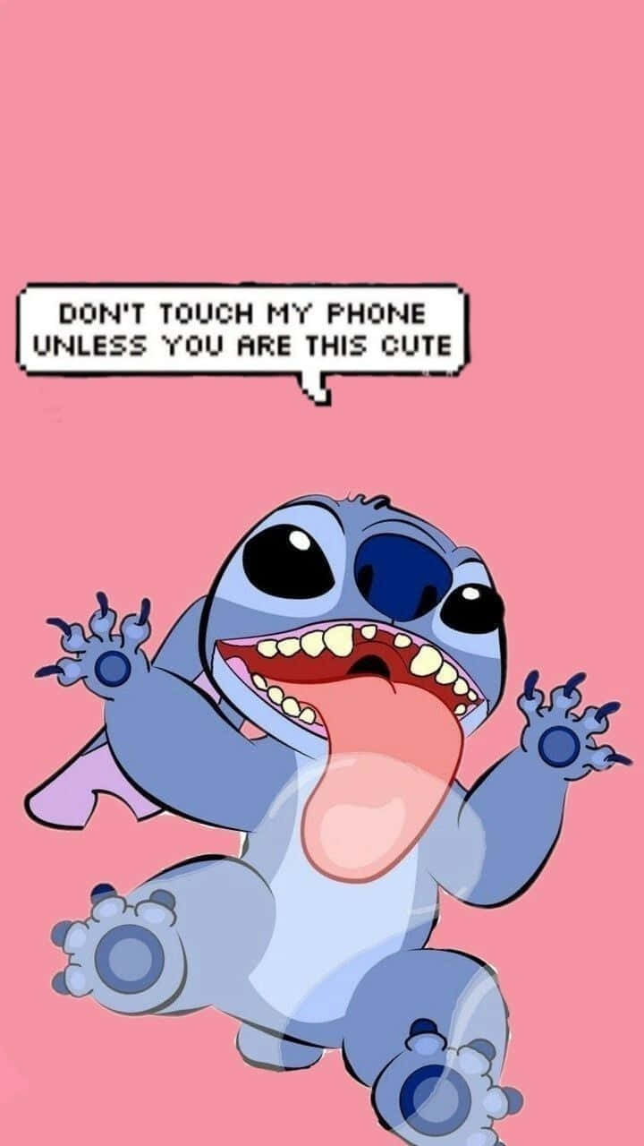 Cute_ Stitch_ Lock_ Screen_ Warning Wallpaper