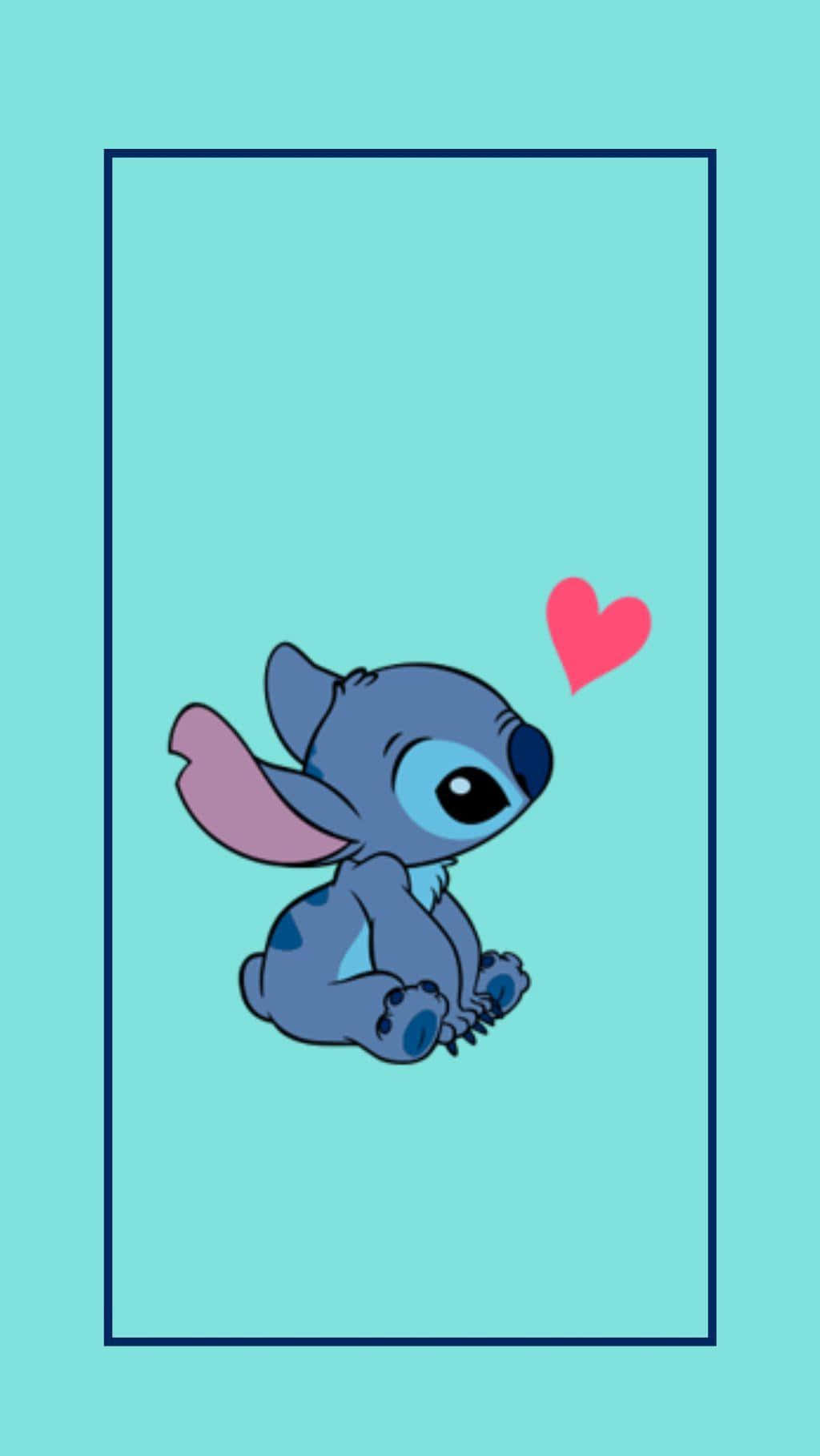 Cute Stitch Love Aesthetic Wallpaper Wallpaper