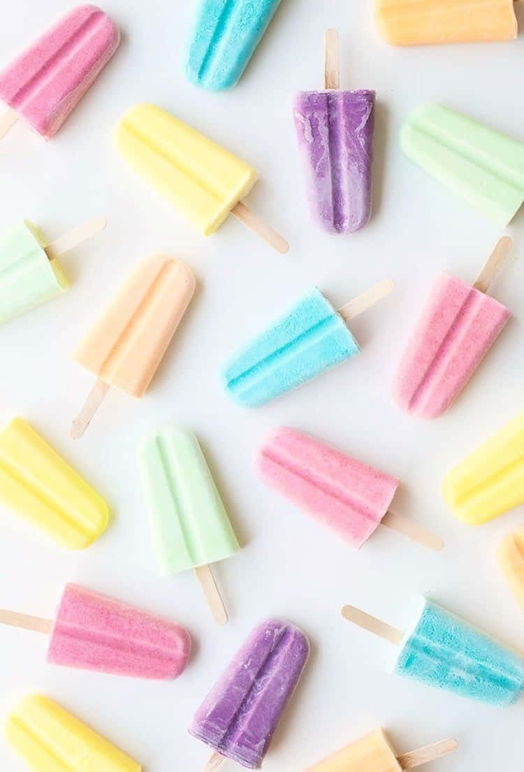 Cute Summer Popsicles Phone Wallpaper