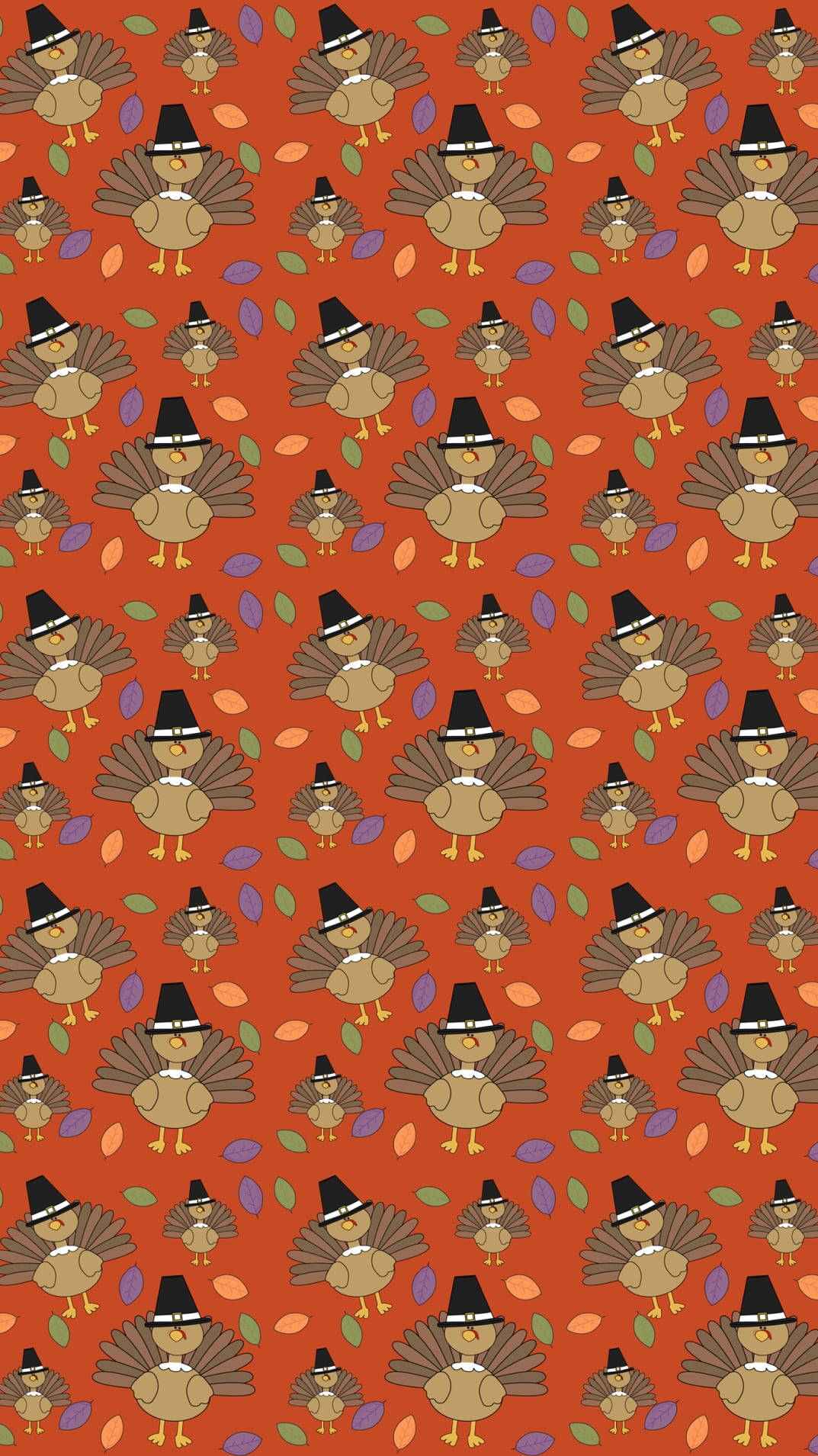 Cute Turkey Pattern Thanksgiving Iphone Wallpaper