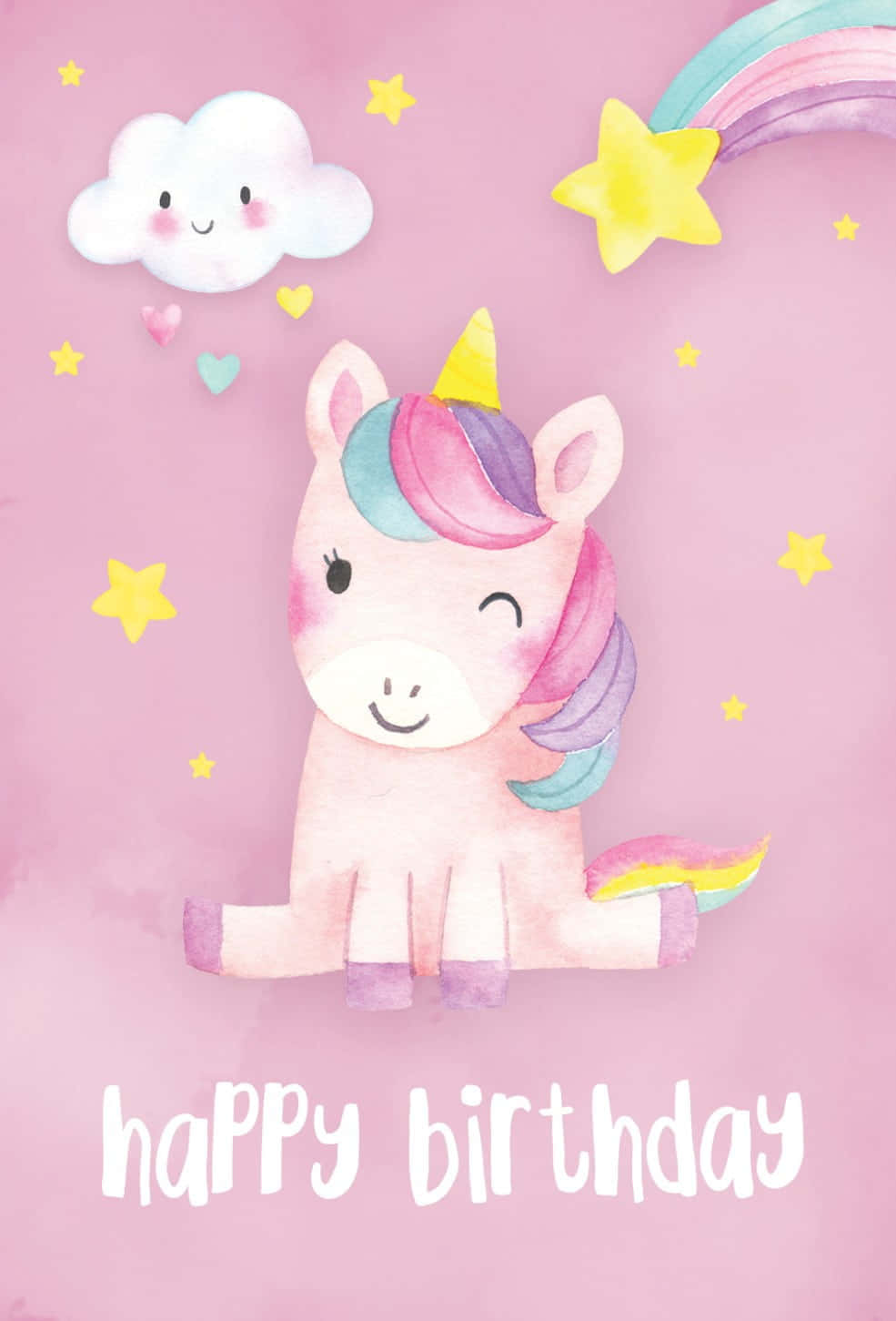 Cute Unicorn Wallpaper: Enchanting Magic In Pink And Purple Wallpaper