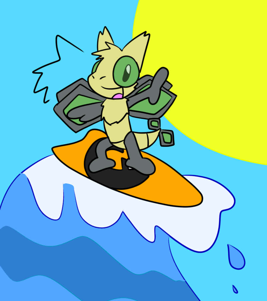 Cute Vibrava Surfing Wallpaper