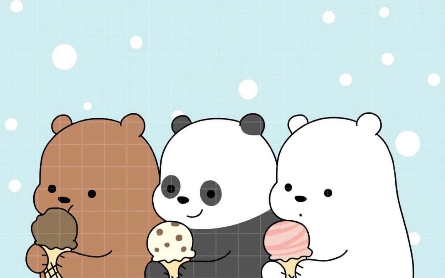 Cute We Bare Bears Ice Cream Wallpaper