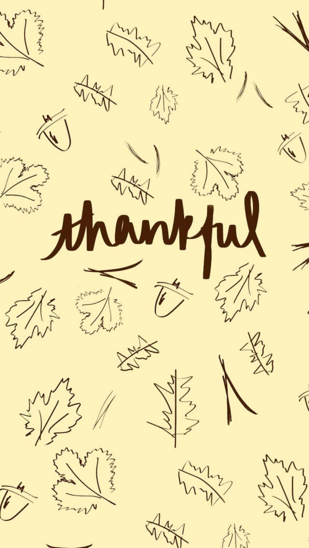 Cute Yellow Thankful Phone Theme Wallpaper