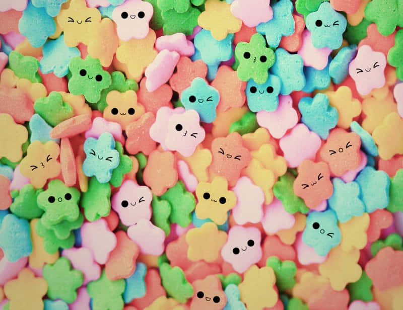 Cutely Delicious Star-shaped Candies Wallpaper