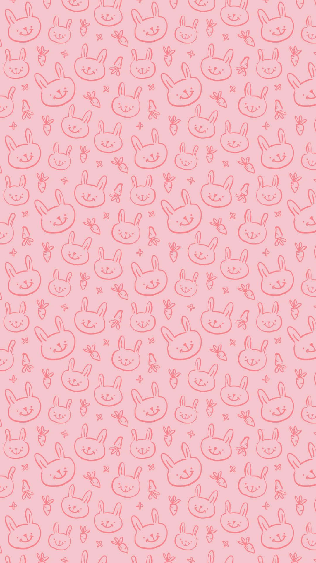 Cutest Pink Bunny In The Garden! Wallpaper