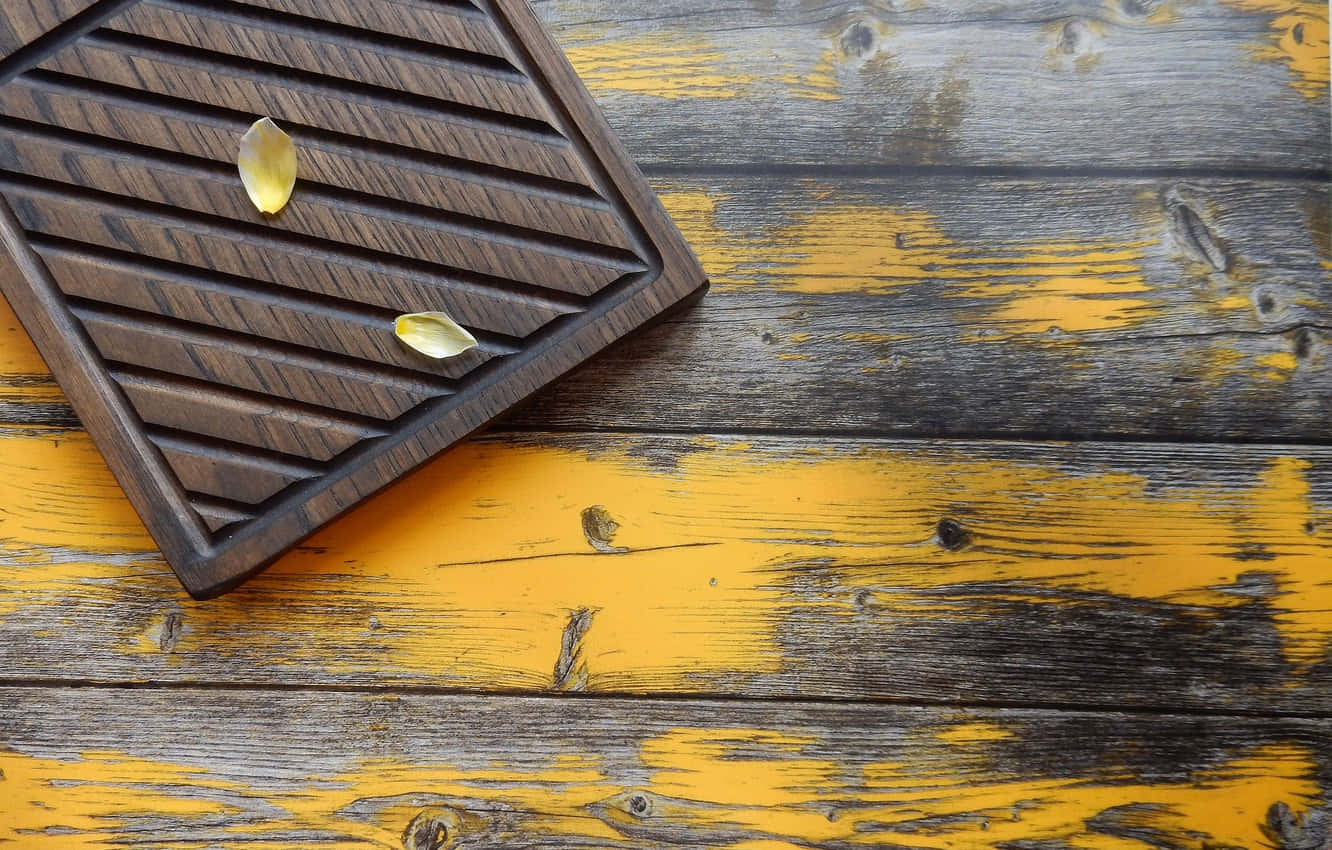 Cutting Board Against The Wood Wallpaper