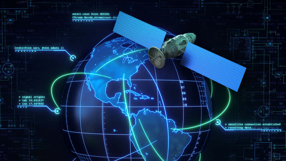 Cutting-edge Satellite Technology In Space Wallpaper