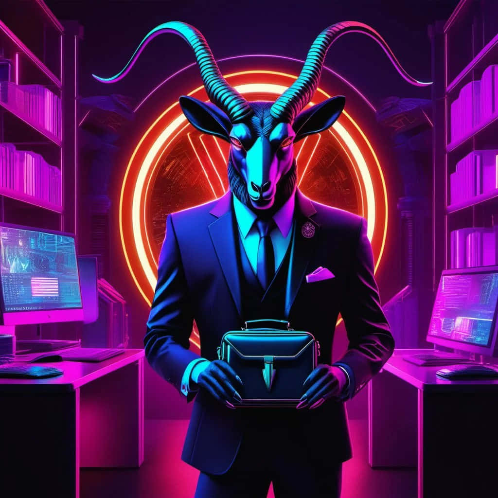 Cyber Baphometin Suit Wallpaper