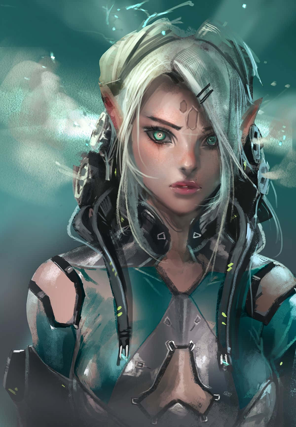 Cybernetic_ Elf_ Warrior Wallpaper