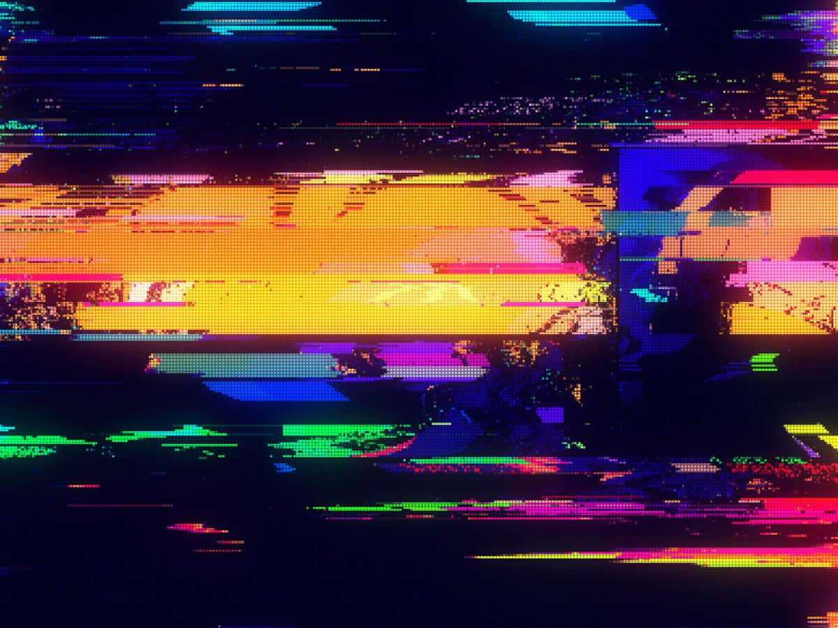 Cyberpunk Aesthetic Glitch Effect Wallpaper