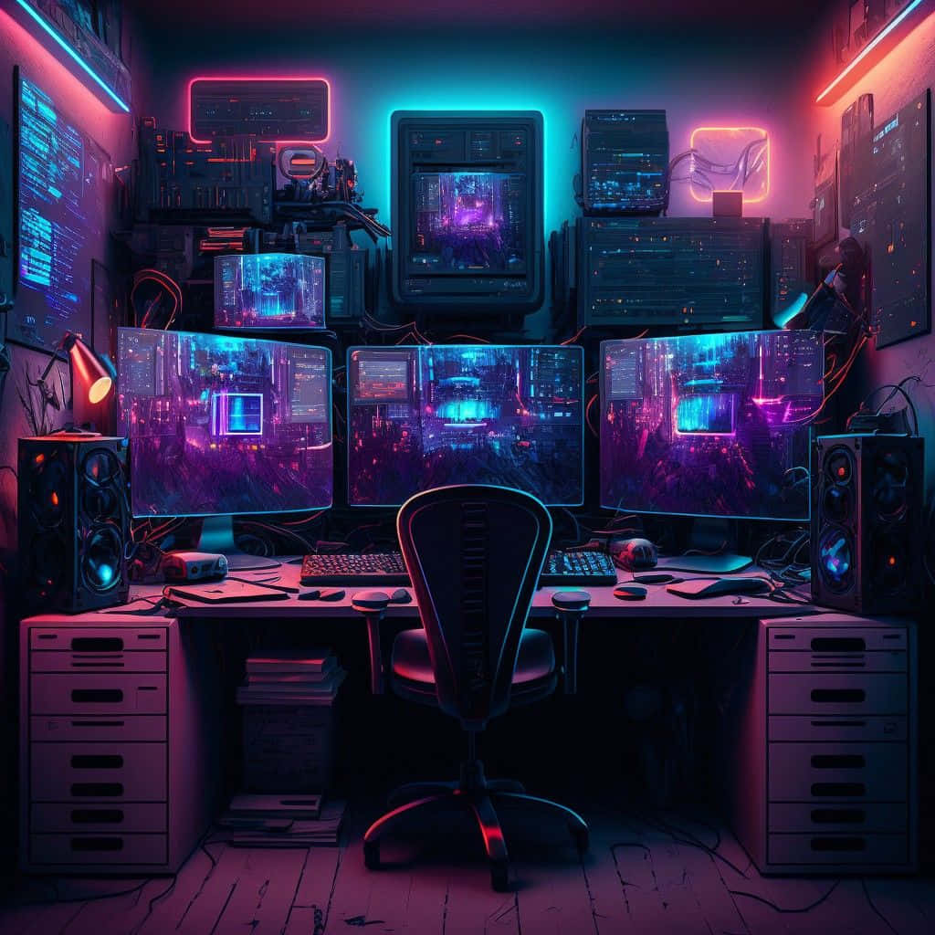 Cyberpunk Command Center.jpg Wallpaper