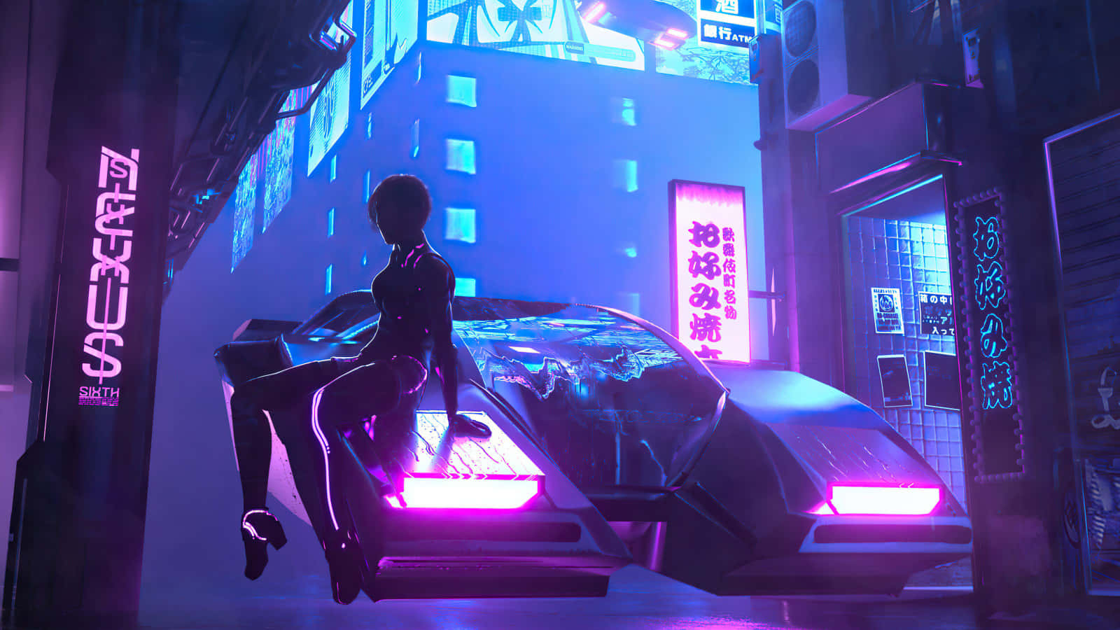 Cyberpunk Neon Pink Aesthetic.jpg Wallpaper