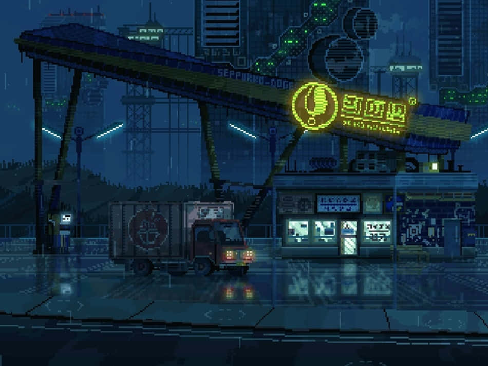 Cyberpunk Pixel Art 950 X 713 Wallpaper