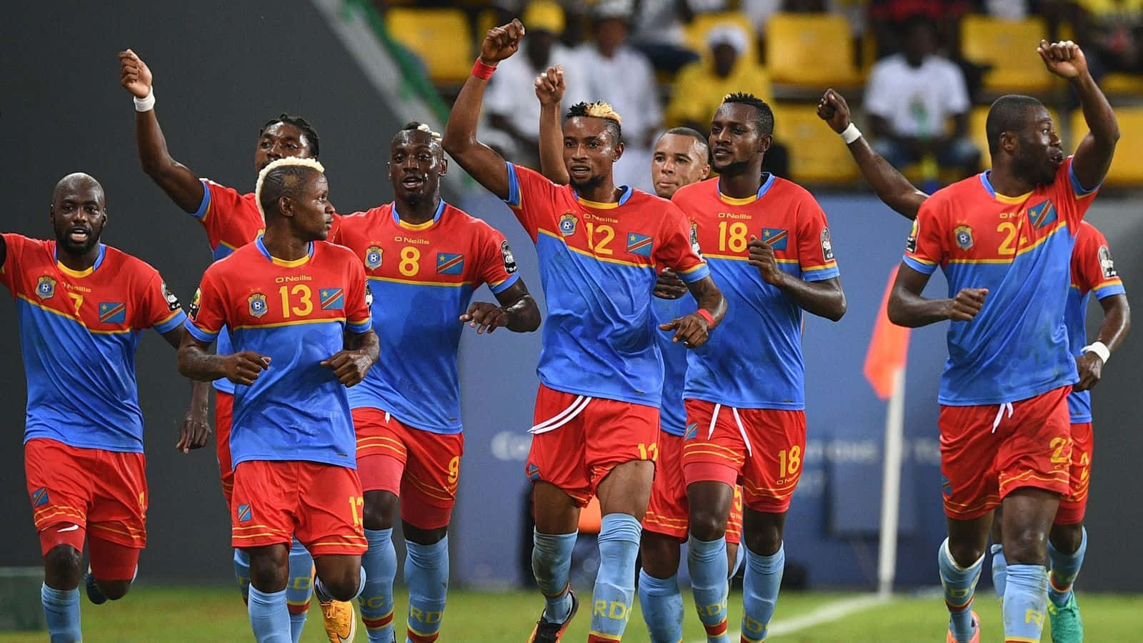 D R Congo Football Team Celebration Wallpaper