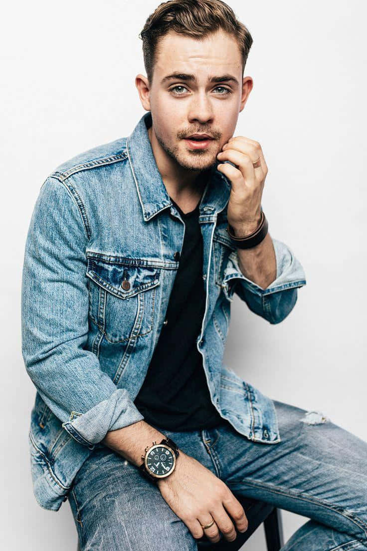 Dacre Montgomery Denim Portrait Wallpaper