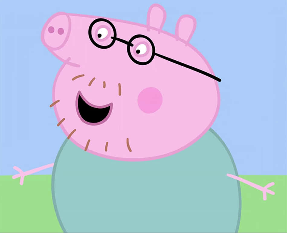 Daddy Pig Enjoying A Nice Day At The Beach. Wallpaper