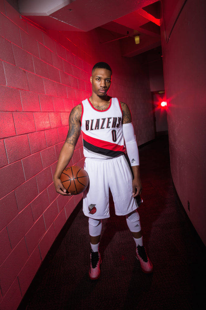 Damian Lillard Portrait Shot Wallpaper