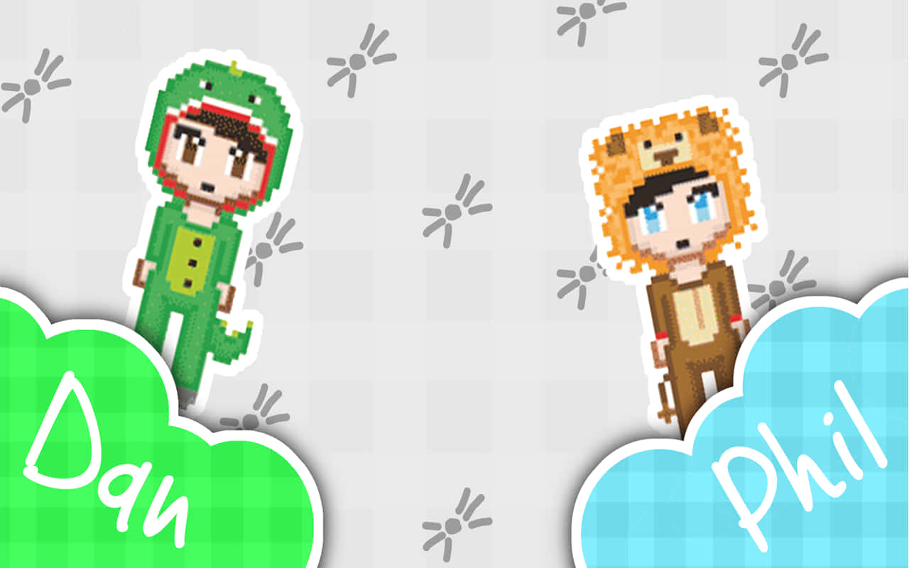 Dan And Phil Pixel Art Wallpaper