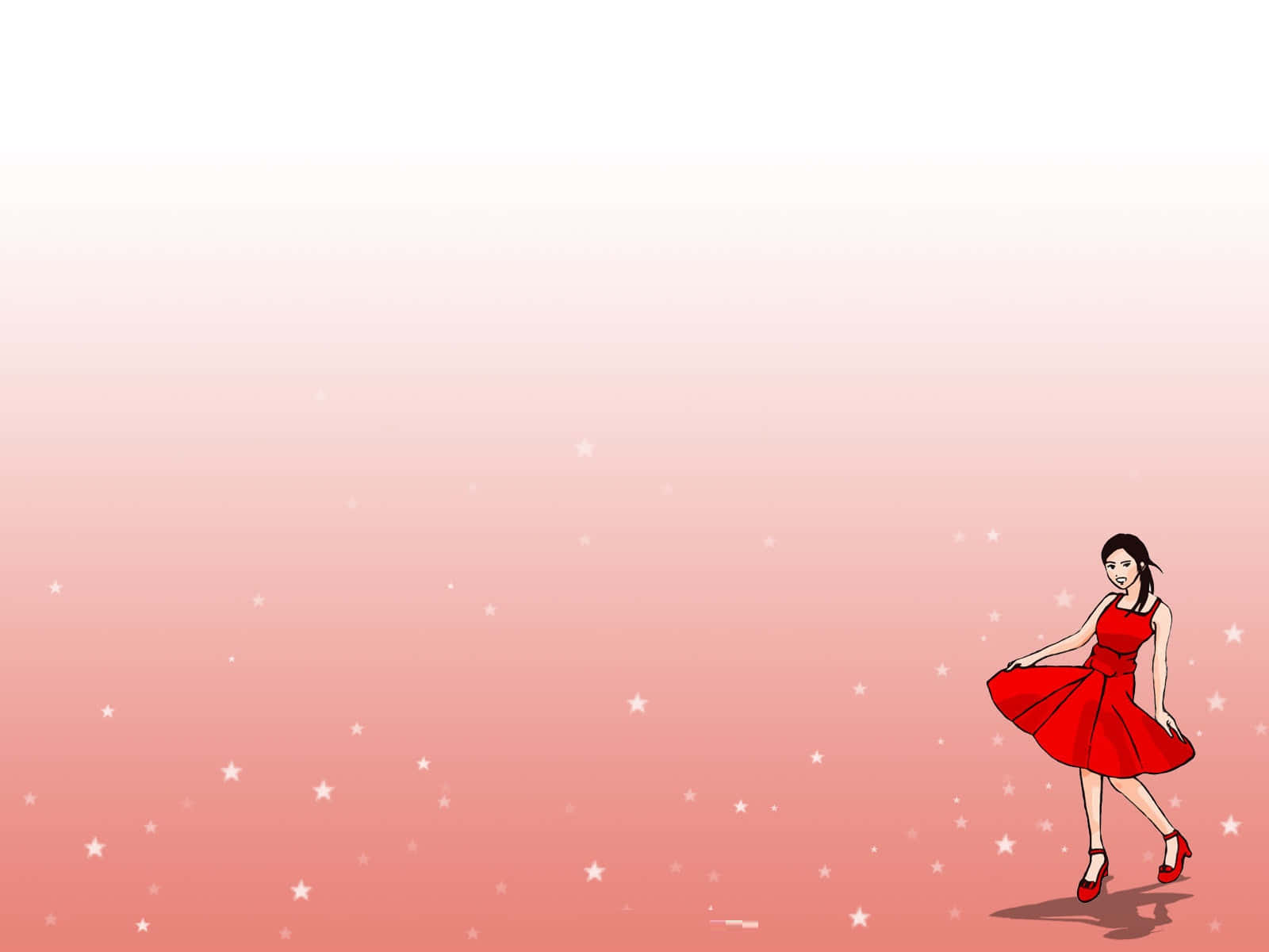 Dancing Lady Cute Pc Design Wallpaper