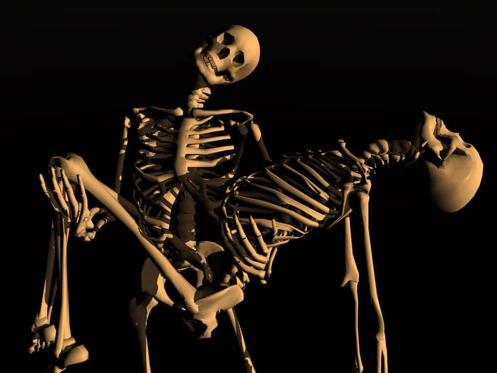 Dancing Skeletonin Darkness Wallpaper