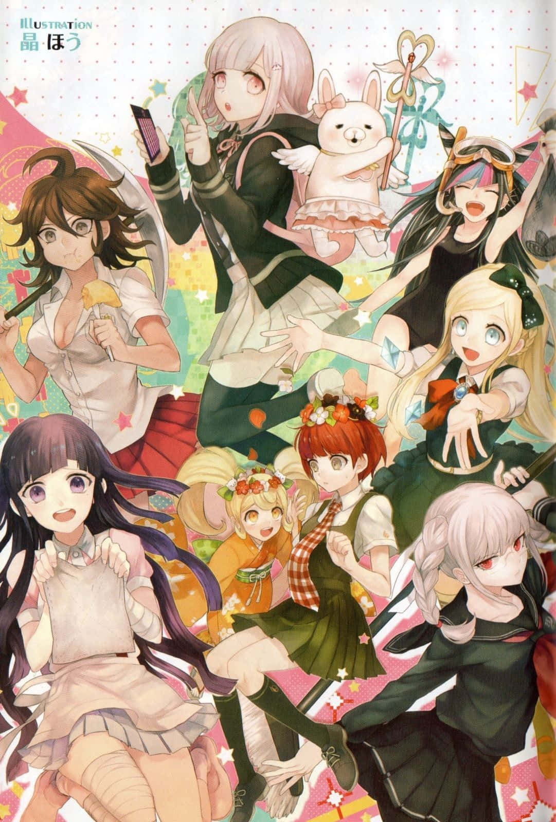 Danganronpa 2 Goodbye Despair Girl Characters Phone Wallpaper