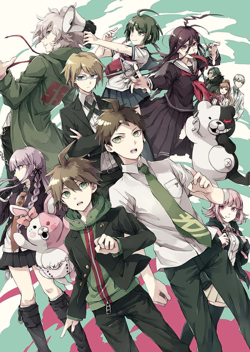 Danganronpa Characters Group Artwork Wallpaper