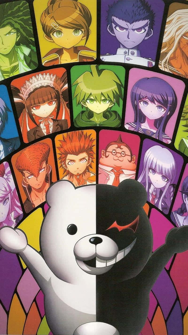 Danganronpa Charactersand Monokuma Wallpaper