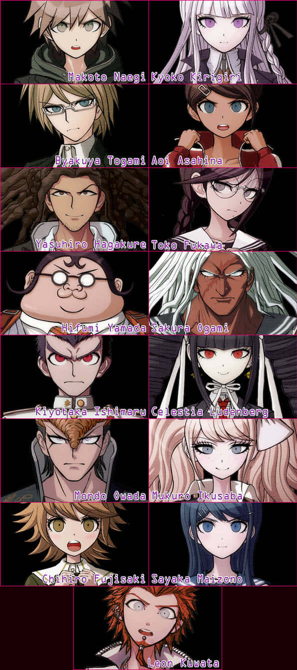 Danganronpa1 Character Portraits Wallpaper