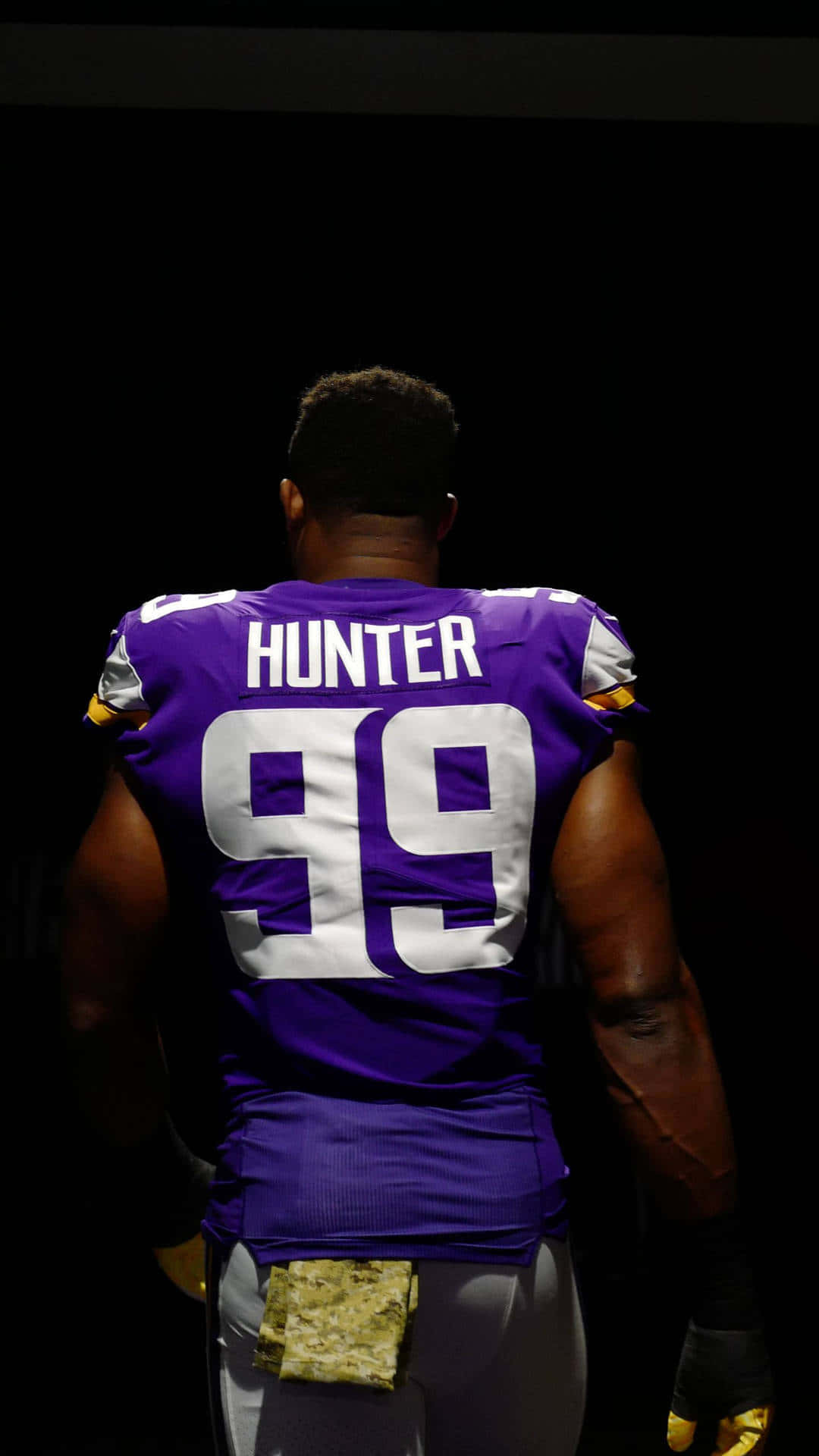 Danielle Hunter Minnesota Vikings Dark Back View Wallpaper