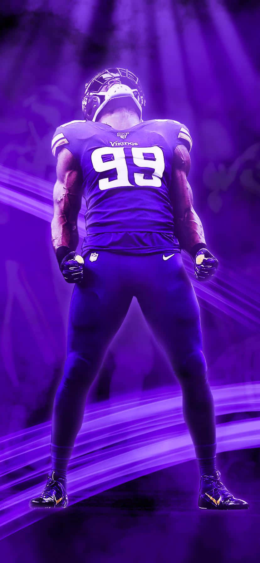 Danielle Hunter Minnesota Vikings Purple Poster Wallpaper