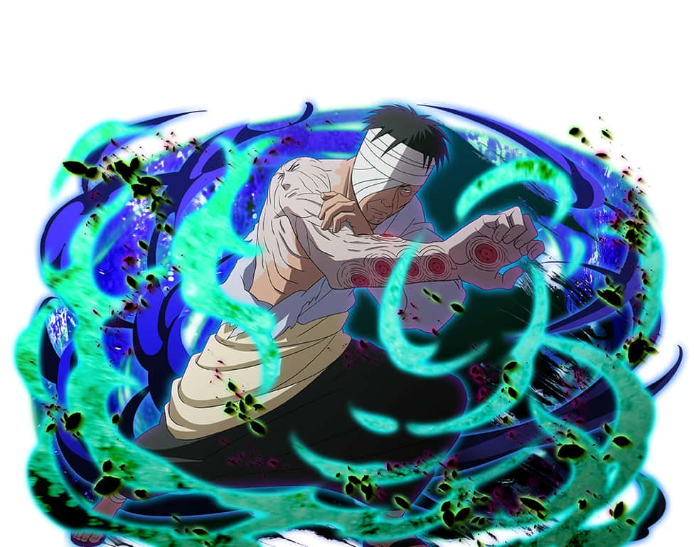 Danzo Shimura Demonstrating His Mastery Of Jutsu In The Captivating Image Wallpaper