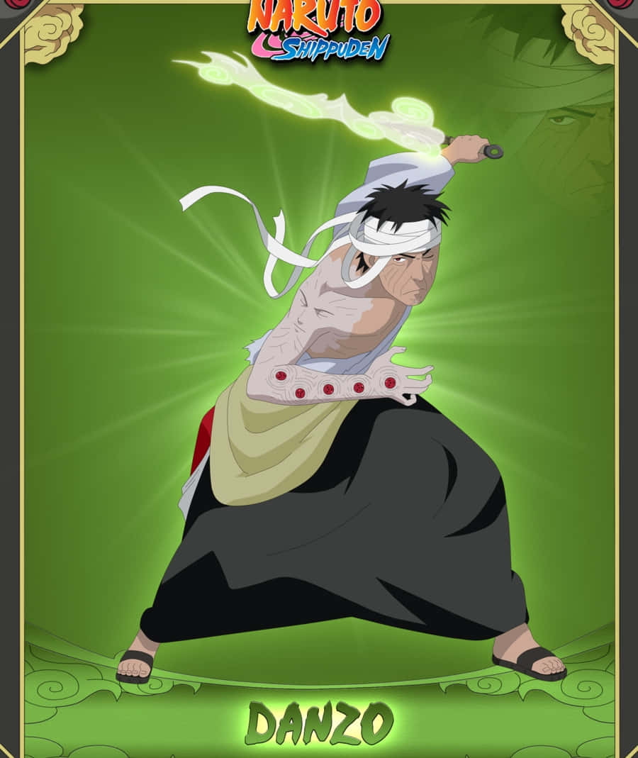 Danzo Shimura Posing In An Intense Battle Stance Wallpaper