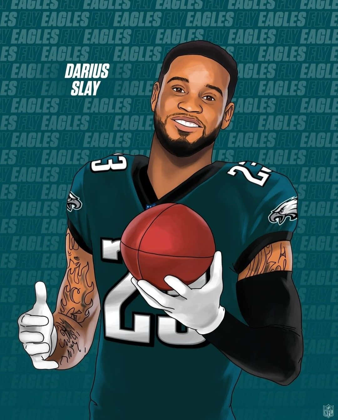 Darius Slay Football Player Illustration Art Wallpaper