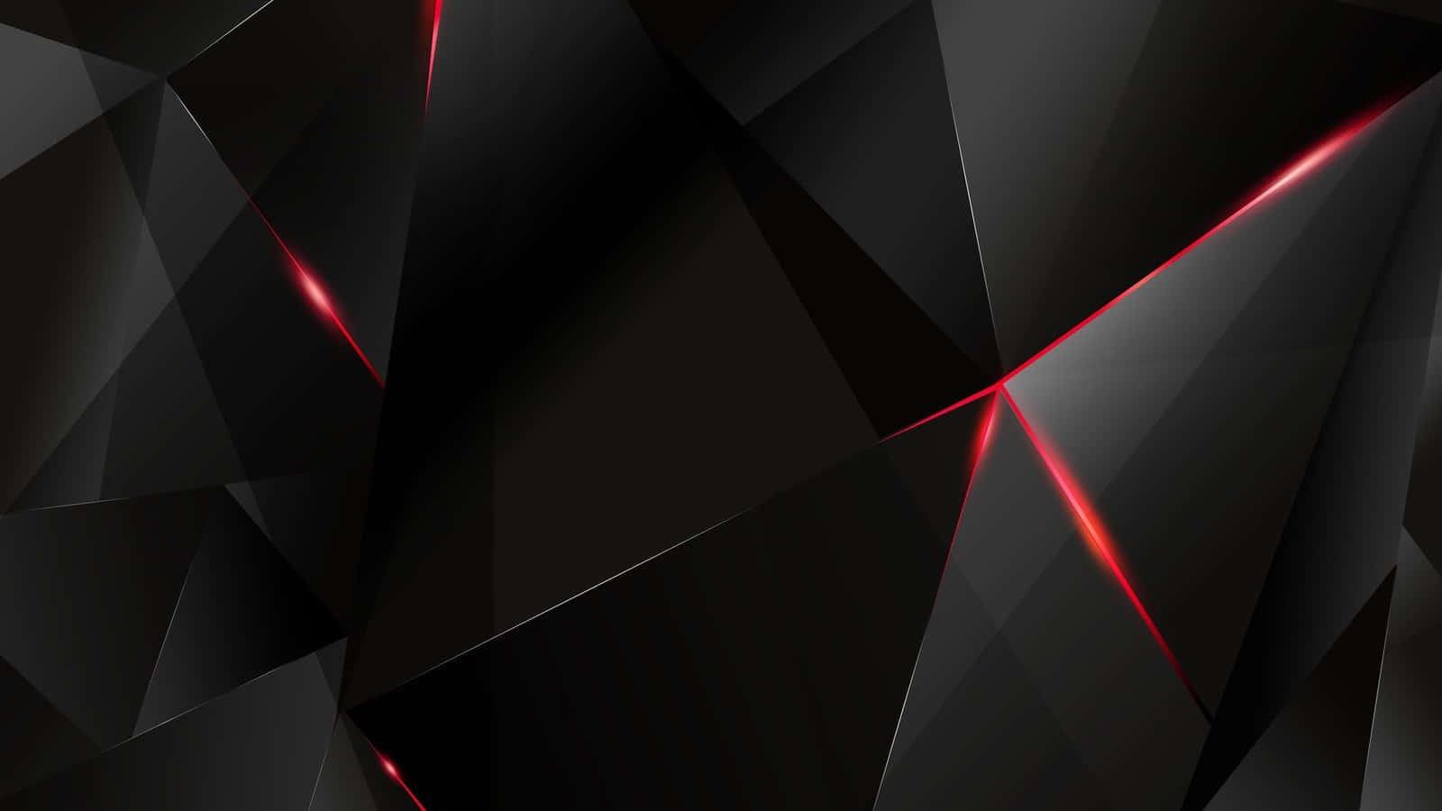 Dark Abstract Polygonwith Red Accents Wallpaper