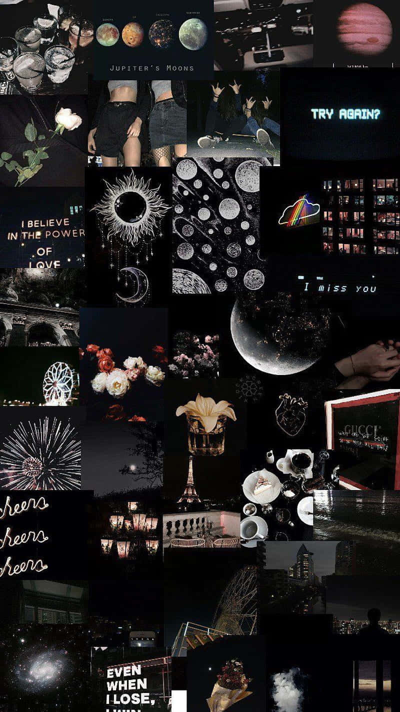 Dark_ Aesthetic_ Collage Wallpaper