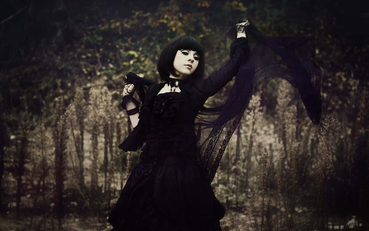 Dark Allure - Mystical Gothic Fashion Awaits Wallpaper