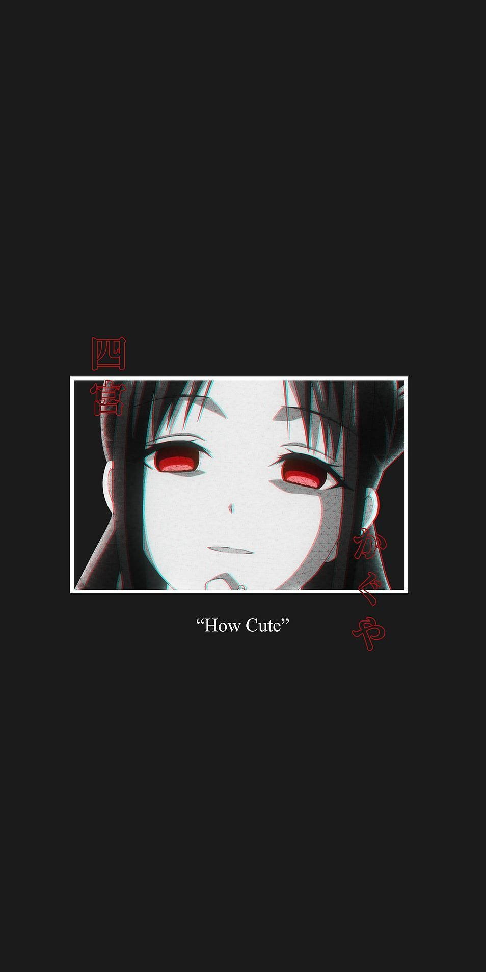 Dark Anime Aesthetic Red-eyed Girl Wallpaper