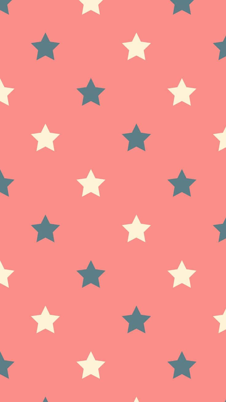 Dark Blue And Pastel Yellow Cute Stars Vector Art Wallpaper