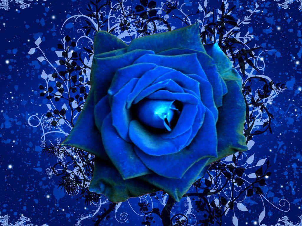 Dark Blue Rose Abstract 1024 X 768 Wallpaper