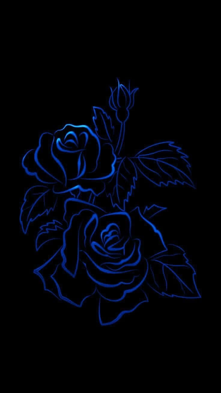 Dark Blue Rose Abstract 736 X 1308 Wallpaper