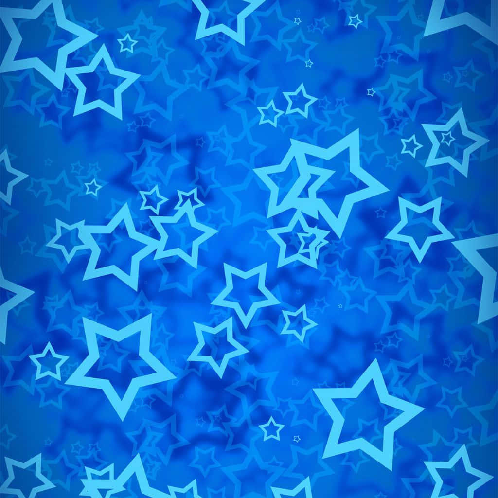 Dark Blue Star Abstract Pattern Wallpaper