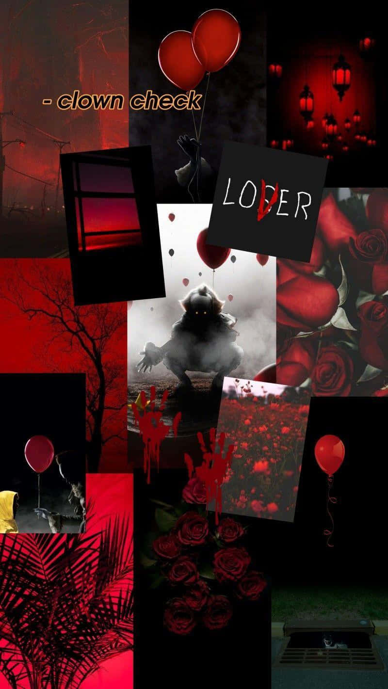 Dark Clown Aesthetic Collage Wallpaper