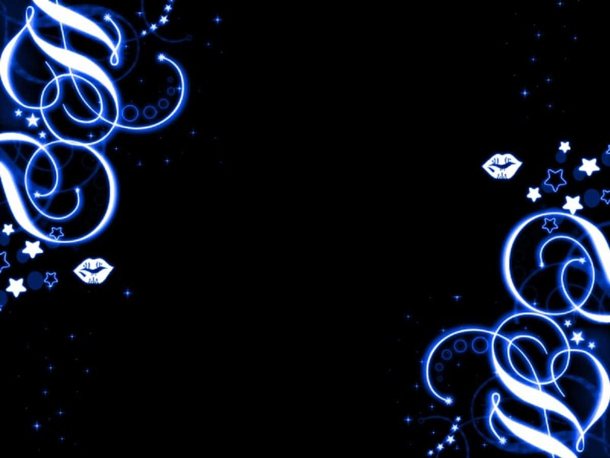 Dark Cute Border Curly Design Wallpaper