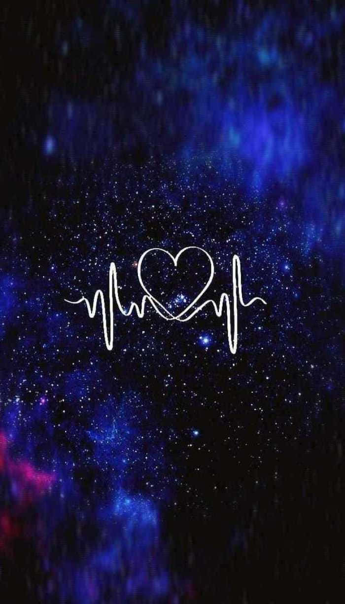 Dark Cute Heartbeat Ipad Wallpaper