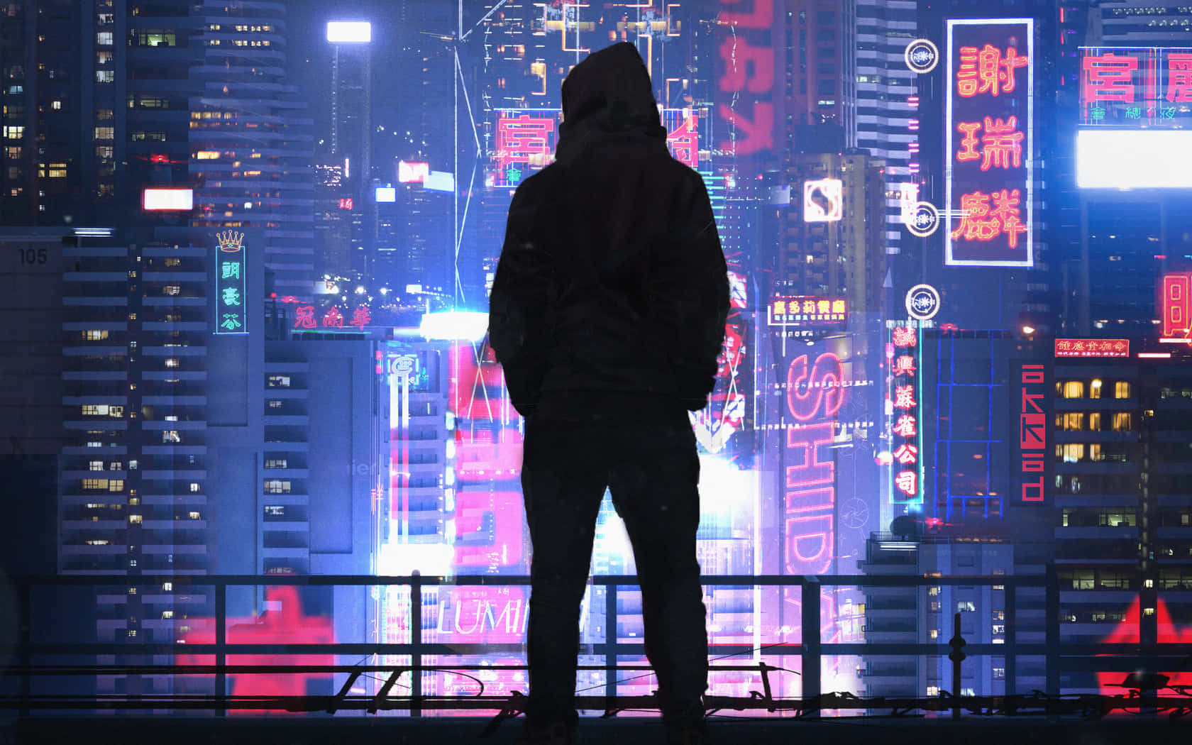 Dark Cyberpunk Cityscape Wallpaper