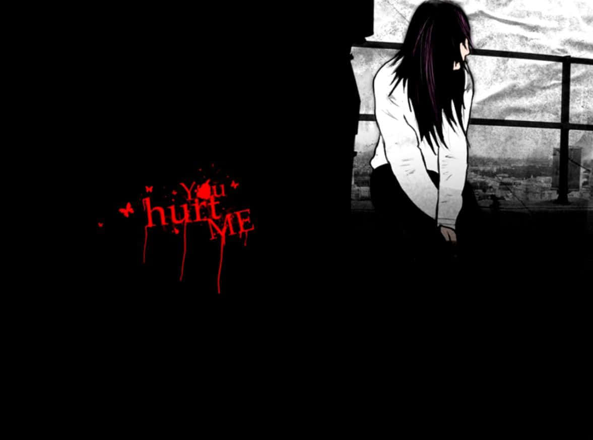 Dark Emo Expression In Monochromatic Scenery Wallpaper