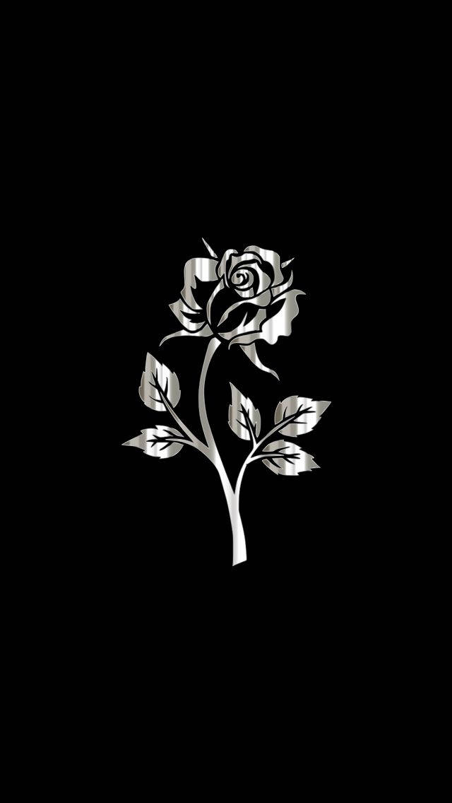 Dark Floral Minimalist Wallpaper